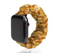 Salted Soda Crackers Food Scrunchies Watch Band Compatible with IWatch Stretchy Elastic Replacement Strap 42mm/44mm