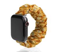 Salted Soda Crackers Food Scrunchies Watch Band Compatible with IWatch Stretchy Elastic Replacement Strap 42mm/44mm