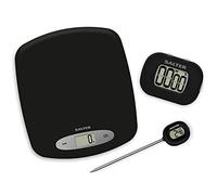 Salter 1008 GSBKXR 3-Piece Measuring Set - Kitchen Scale, Instant Read Thermometer & Timer, Kitchen Beginners Set, Air Fryer Probe, 5kg Digital Scale, Thermometer with 0.1 °C Graduations, Easy Read