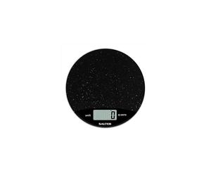 Salter 1009 BKDR Digital Kitchen Scale Marble finish Easy to Read Circle Electronic Cooking Scale - Up to 8 kg Black