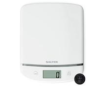 Salter 1056 WHDREU16 Digital Kitchen Scale - Electronic Food Weighing Scale For Baking/Cooking, Measures Liquids/Fluids, Easy Read LCD Display, Slim Design, 5KG Capacity, Tare/Zero Function, White