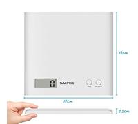 Salter Arc Electronic Kitchen Scale White 1066WHDR