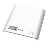 Salter Digital Kitchen Scale - 3kg Capacity, Battery Included, High Precision, Accurate Food Weighing, Easy Read Display, Add & Weigh, Zero Function, Slim Design, Wipe Clean, White, 15 Year Guarantee