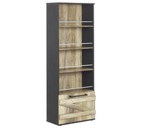 Beliani 4 Tier Bookcase SALTER 163 cm Brown/ Black, Brown