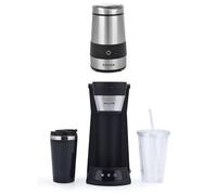 Salter 2 in 1 Iced Coffee Maker & Electric Coffee Grinder -Coffee Brewing & Grinding Set, Cold Brew Espresso Machine, 420ml Travel Mug & 440ml Plastic Cup & Straw, 60g Grinding Mill, Bean to Cup