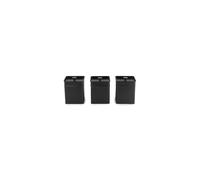 Salter 3 Piece Canister Set for Kitchen Tea Coffee Sugar Tins Easy Storage Kuro