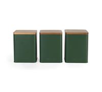 Salter 3-Piece Canister Set Toronto Tea Coffee Sugar Storage Matt Finish Green