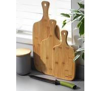 Salter Bamboo Paddle Chopping Board Set 3 Piece Food Serving Board (BW06732)
