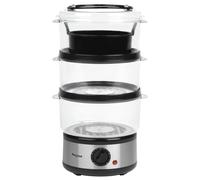 Salter 3-Tier Steamer Multi-Cooker Food Stainless Steel Compact Rice Cooker 500W