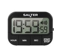 Salter 355 BKXCDU Digital Kitchen Timer - LCD Display, Loud Clock Timer, Magnetic Cooking Stopwatch, Self Standing, Count Up Or Down,19 Hours 59 Minutes and 59 Seconds, Memory Function, Large Buttons, New