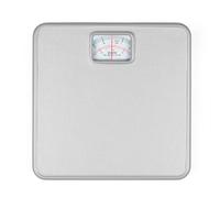 Salter 433 SVDR Mechanical Bathroom Scale - Body Weight Scale with 120 KG Capacity, Large Platform with Non-Slip Mat, Easy to Read Rotating Dial, No Batteries Required, Weigh In kg/st/lbs, Silver