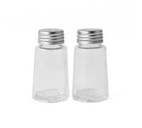 Salter Café Salt & Pepper Shaker Set - Set Of 2 Salt & Pepper Pots, BPA-Free Soda Glass, Traditional Café-Style, Screw Cap Lid, For Spices, Seasoning, Restaurant's, Holds 30g Salt & 15g Ground Pepper
