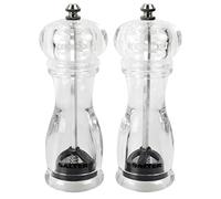 SALTER 7606 CLXRUP Modern Salt and Pepper, Diamond Hard Ceramic Rotary Mechanism, Adjustable Mills for Fine to Coarse Grinding, Plastic, Black