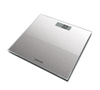 Salter 9037 SVGL3R Silver Glitter Digital Bathroom Scale, Ultra Slim Toughened Glass Platform, Large Easy Read LCD Display & Instant Weight Read Step On Feature, Max Weight 180Kg/28st 8lbs