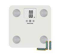 Salter 9178 WH3R Max Body Analyser Bathroom Scale, 10 User Memory, Athlete Mode, BMI/BMR, Weighing Scales For Body Weight/Fat/Water, Bone Mass, Batteries & Carpet Feet Included, Large 250kg Capacity