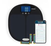 Salter 9192 BK3R Smart Analyser Bathroom Scale ? Electronic Weighing Scale, Digital Bath Scales, Body Weight/Fat/Water, Muscle/Bone Mass, BMI/BMR,