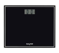 SALTER 9207TE BK3RCFXTE Compact Glass Digital Bathroom Scale - Black, Black