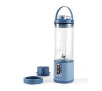 Salter ActiBoost Cordless Portable Blender - 450ml, Pulse Function, 40 Sec Countdown, BPA-Free, Stainless Steel, Includes Blade Cover & Bottle Base, On-The-Go Protein Blender, Smoothies, 100W, Blue