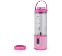 Salter ActiBoost Cordless Portable Blender - 450ml, Pulse Function, 40 Sec Countdown, BPA-Free, Stainless Steel, Includes Blade Cover & Bottle Base, On-The-Go Protein Blender, Smoothies, 100W, Pink