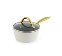 Salter Aerotech Pro 16 cm Saucepan - 30 x Tougher Non-Stick Coating*, Oven Safe Cooking Pot, Tempered Glass Lid with Steam Vent, Induction Suitable, Metal Utensil Safe, Forged Aluminium