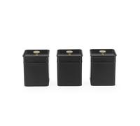 Salter Alchemy 3-Piece Canister Set - Tea, Coffee, Sugar Tins, Black/Gold Finish