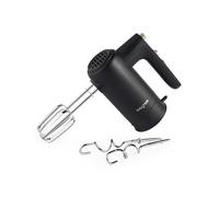 Salter Alchemy Easy-Store Hand Mixer - 5 Speed Settings & Turbo, 300W Power, Eject Function, Storage Base Included, Chrome Accessories, Beaters & Dough Hooks, FSC, Bread/Cakes/Cookies, Black