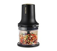 Salter Alchemy Food Chopper - Compact Food Processor, Quick & Easy Preparation, 2 Speeds, 500ml Capacity, Dual Stainless-Steel Blade, Built-In Cord Storage, Includes Storage Lid, Anti-Slip Base, 250W