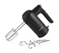 Salter Alchemy Easy-Store Hand Mixer - 5 Speed Settings & Turbo, 300W Power, Eject Function, Storage Base Included, Chrome Accessories, Beaters & Dough Hooks, FSC, Bread/Cakes/Cookies, Black