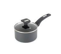 Salter Alto 16cm Saucepan - Recycled Pressed Aluminium, Non-Stick, Suitable for Induction, Includes Tempered Glass Lid, Steam Vent, Cool Touch Bakelite Handle, Small Cooking Pot, PFOA & PFAS-Free
