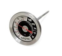 Salter 512 SSCR Analogue Meat Thermometer - Air Fryer Thermometer Probe, BBQ Grilling, Roasts, Stainless Steel , Easy Read Glass Lens, Temp Range 50°C - 100°C, Bi-Metal Sensor, Indoor, Outdoor Use