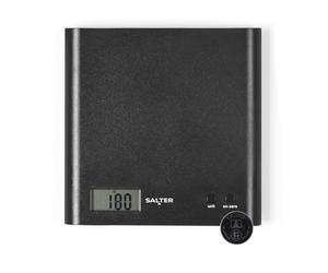 Salter Arc Digital Kitchen Scale, 3 Kg Capacity, Add And Weigh | Slim ABS platform, large LCD display, grams/lb/oz units, weighs in bowl or on platform, battery included, wipe-clean surface