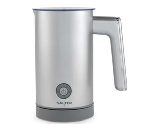 Salter Aspen Electric Milk Frother, 150ml Froth 300ml Heat, 4 Functions | Hot milk, cold foam, Strix controller, non-stick coating, detachable whisk and base, transparent lid, corded design