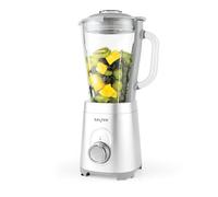 Salter Aspen Jug Blender - 1.5 L Capacity Smoothie Maker, 2 Speed Settings & Pulse, Stainless Steel Blade, Detachable Glass Blending Jug, Safety Lock Lid, Easy Clean, 600 W, Silver, EK5531MMS