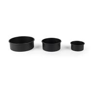 Salter BW12551EU7 Bakes Cake Tin Set - 3-Piece Round Pans, Non-Stick Baking Tins, Oven Safe Up to 220°C, Cake Moulds, PFOA-Free, Deep Straight Sides, 12/16/21 cm, Sponge/Wedding/Birthday Cakes, Black