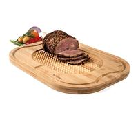 Salter Bamboo Carving Board, 40 X 30 Cm, Textured Meat Rest | Juice Groove, Serving Platter Format, Hand Wash Only Care, For Meat Bread Fruit Vegetables, 5 Year Guarantee