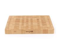 Salter Bamboo Chopping Board ? Large Wooden Cutting Butchers Block, Thick Heavy Duty Board for Carving Meat, Juice Groove, Cheese Platter Charcuterie,
