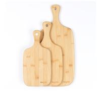 Salter Bamboo Paddle Chopping Board Set 3 Piece Food Serving Board (BW06732)