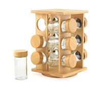 Salter Bamboo Spice Rack with 12 Glass Jars