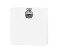 Salter Mechanical Bathroom Scale - Analogue Body Weighing Scale, Classic Fitness Scale, 133kg Capacity, Easy Read Display with Magnifying Lens, Non-Slip Mat, No Batteries Required, White