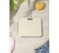 Salter Digital Bathroom Scale - Battery Free Body Weight Scale, Toughened Glass Platform, Step on to Power, 180kg Max Capacity, No Batteries Required, Easy to Read LCD Display, Cream