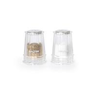 Salter Bonnie Shaker Set - Pre-Filled Salt & Pepper Shakers, Spice Mills with Easy-Fill Base, Mini Plastic Shakers, Suitable for Ground Salt & Pepper, Compact, Transparent Acrylic Design, BW13042FEU7