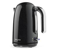 Salter Boston 1.7L Kettle - Electric Cordless, Rapid Boil, 360° Swivel Base, Removable Limescale Filter, Boil Dry Sensor, Strix Controller, Water Level Indicator, Auto Shut Off, 3kW, Black Shimmer