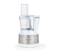 Salter Boston 3-in-1 Food Processor - White Electric Food Chopper, Slice, Chop & Shred, 600 ml Capacity, Stainless Steel Blades, 2 Speeds, Includes Feeding Chute & Pusher, Easy Food Preparation, 300W