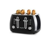 Salter Boston 4-Slice Toaster - Extra Wide Slots, 6 Browning Levels, Defrost, Reheat and Cancel Functions, High-Lift Eject, Removable Crumb Tray, Self-Centring Function, Shimmer Finish, 1960W