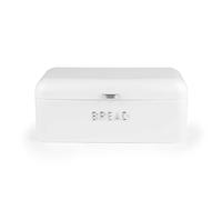 Salter Boston Bread Bin Easy Clean Steel White Large Storage Container