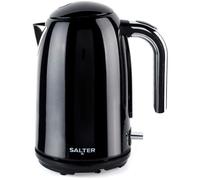 Salter Boston 1.7L Kettle - Electric Cordless, Rapid Boil, 360° Swivel Base, Removable Limescale Filter, Boil Dry Sensor, Strix Controller, Water Level Indicator, Auto Shut Off, 3kW, Black Shimmer
