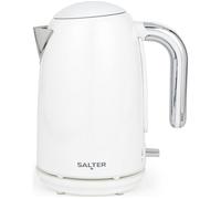 Salter Boston 1.7L Kettle - Electric Cordless, Rapid Boil, 360° Swivel Base, Removable Limescale Filter, Boil Dry Sensor, Strix Controller, Water Level Indicator, Auto Shut Off, 3kW, Ice White Shimmer