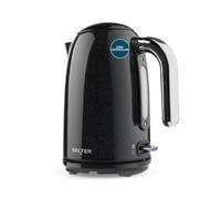 Salter Boston Electric Kettle, 1.7 L, 3 kW Rapid Boil, Black | Cordless 360 Degree Base, Removable Limescale Filter, Water Level Viewing Window, Auto Shut Off, Boil Dry Protection
