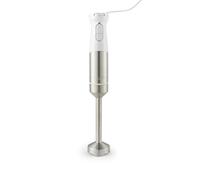 Salter Boston Hand Blender - Variable Speed Control, Stainless Steel Blade, Soups, Sauces & Smoothie Blender, Baby Food, 700ml Beaker, Detachable Design, Storage Lid Included, 1500W, Ice White Shimmer