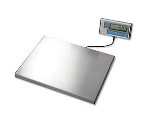 Salter Brecknell Bench Scales 120 kg WS120, Stainless Steel, Capacity: 120 kg/264 lbs, Removable Stainless Steel Platform, Mains or Battery Operated, Ingredient or Parcel Scales, DP034